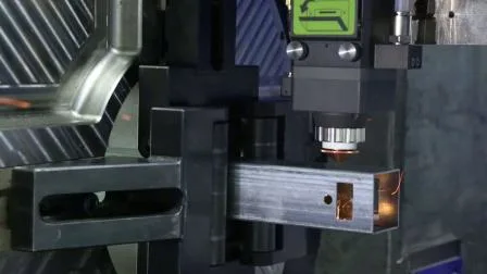 Equipo automático de la cortadora del laser del CNC del canal del ángulo del tubo del tubo de la carga 3kw